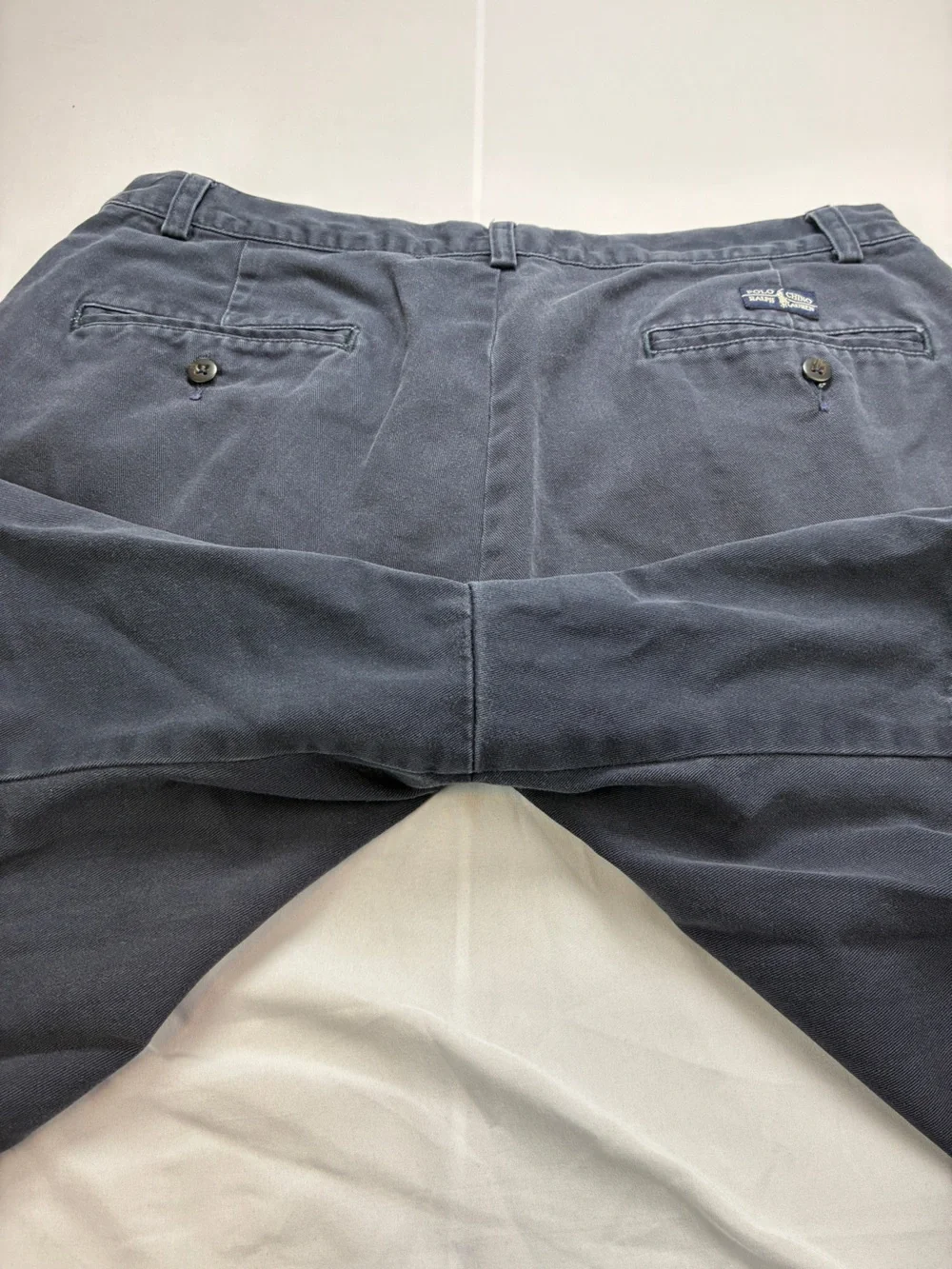 Polo by Ralph Lauren Men's Navy Pleated Classic Cotton Chino Shorts Sz 33